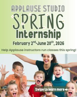 We’re looking for interns to assist our instructors this spring! Tap the link in our bio to apply today! Applications are due January 18th.

#applausestudio #internship #springinternship #springvolunteering #volunteerhours #danceinternship #actinginternship #musicinternship #teachinginternship #teeninternship #collegeinternship #highschoolinternship #middleschoolinternship