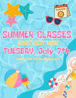 Don't miss out on our summer classes! They start this upcoming Tuesday, July 7th. We've got tons of classes and camps for you to choose from! 
Have an amazing summer 🌞🌺🌊

#dancestudio #applausestudio #singactdance #summerclasses #danceclasses