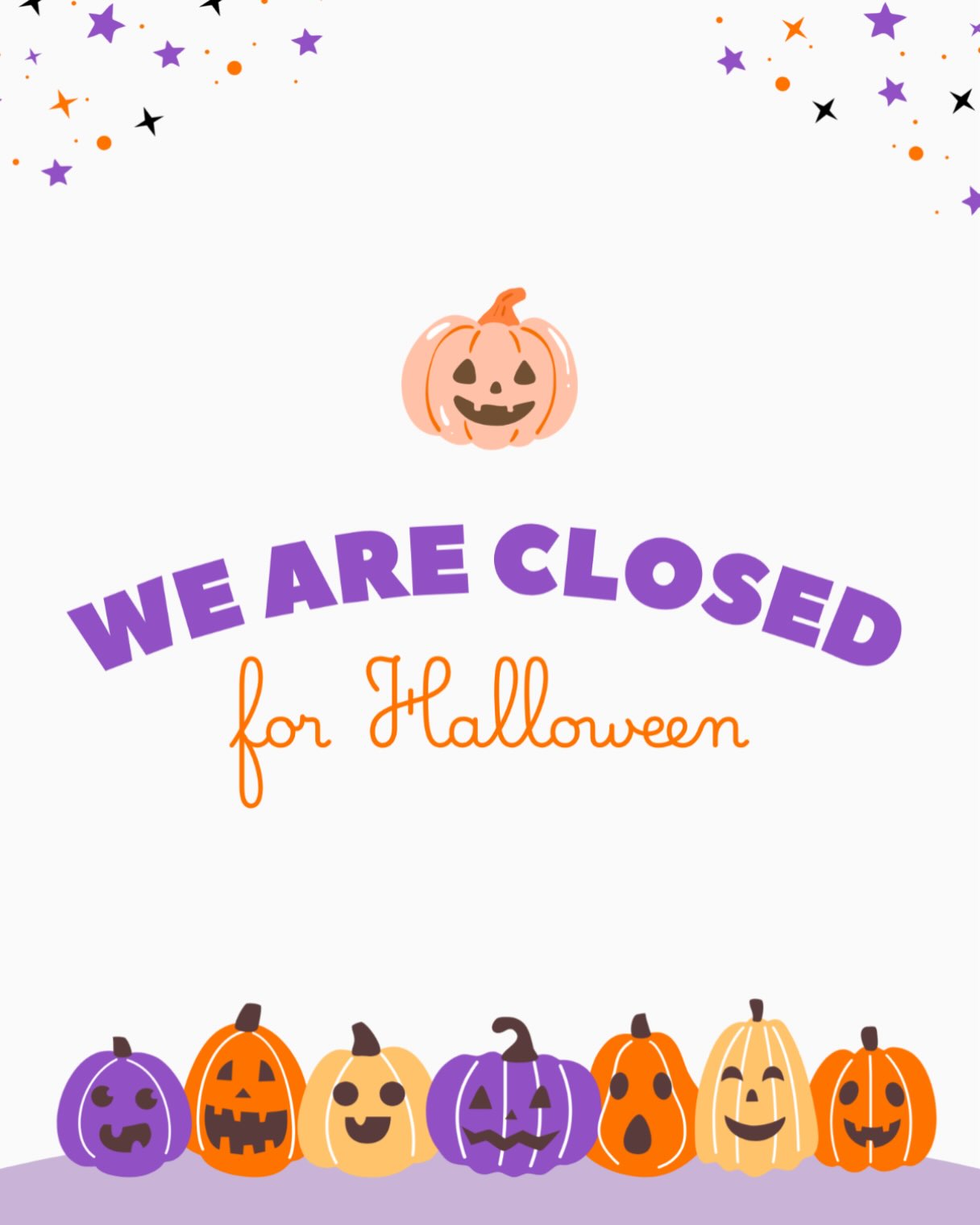 Applause will be closed on Halloween! Happy trick-or-treating!